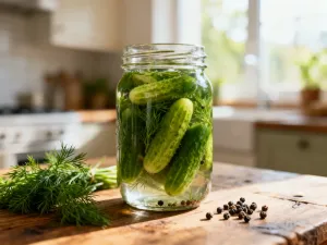 Przekrojone dojrzałe awokado na drewnianym stole, podkreślające świeżość i naturalne pochodzenie produktu.